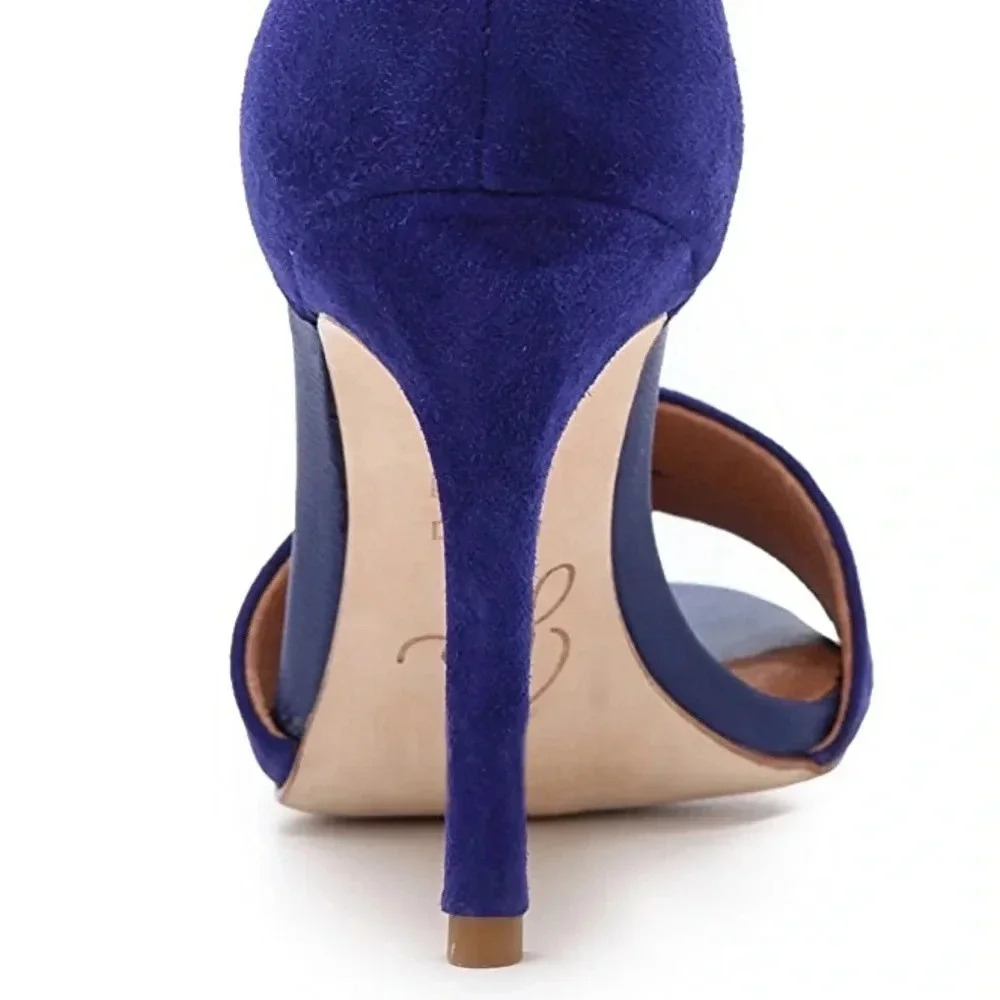 JOIE EUC Cobalt Suede Jaclyn Sandals High Heels Cobalt Blue - Picture 3 of 8